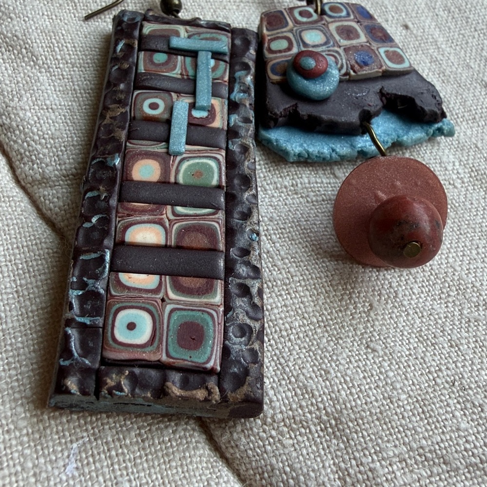 🧚🏼‍♀️ Unique 🧚🏼‍♀️Handmade Abstract Earrings - Picture 8 of 8